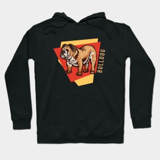 Bulldog in Abstract Hoodie